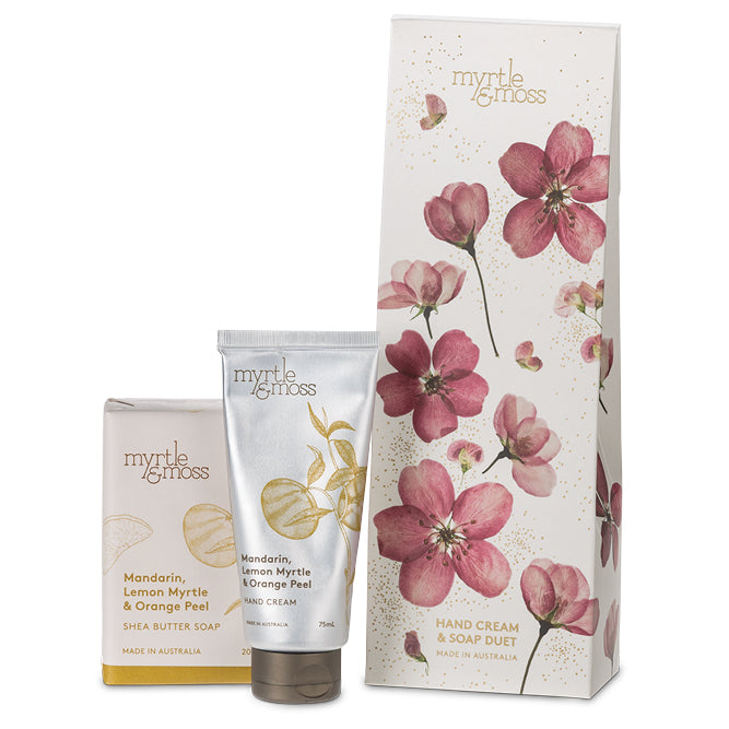 Myrtle & Moss Hand Cream & Soap Duet 'Mandarin, Lemon Myrtle & Orange Peel'