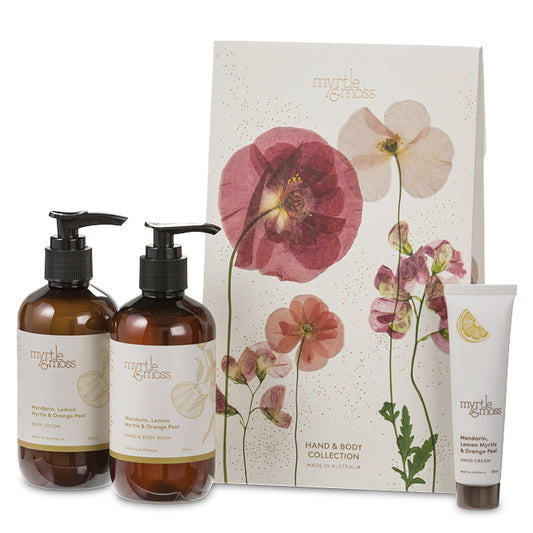 Myrtle & Moss Hand & Body Collection 'Mandarin, Lemon Myrtle & Orange Peel'
