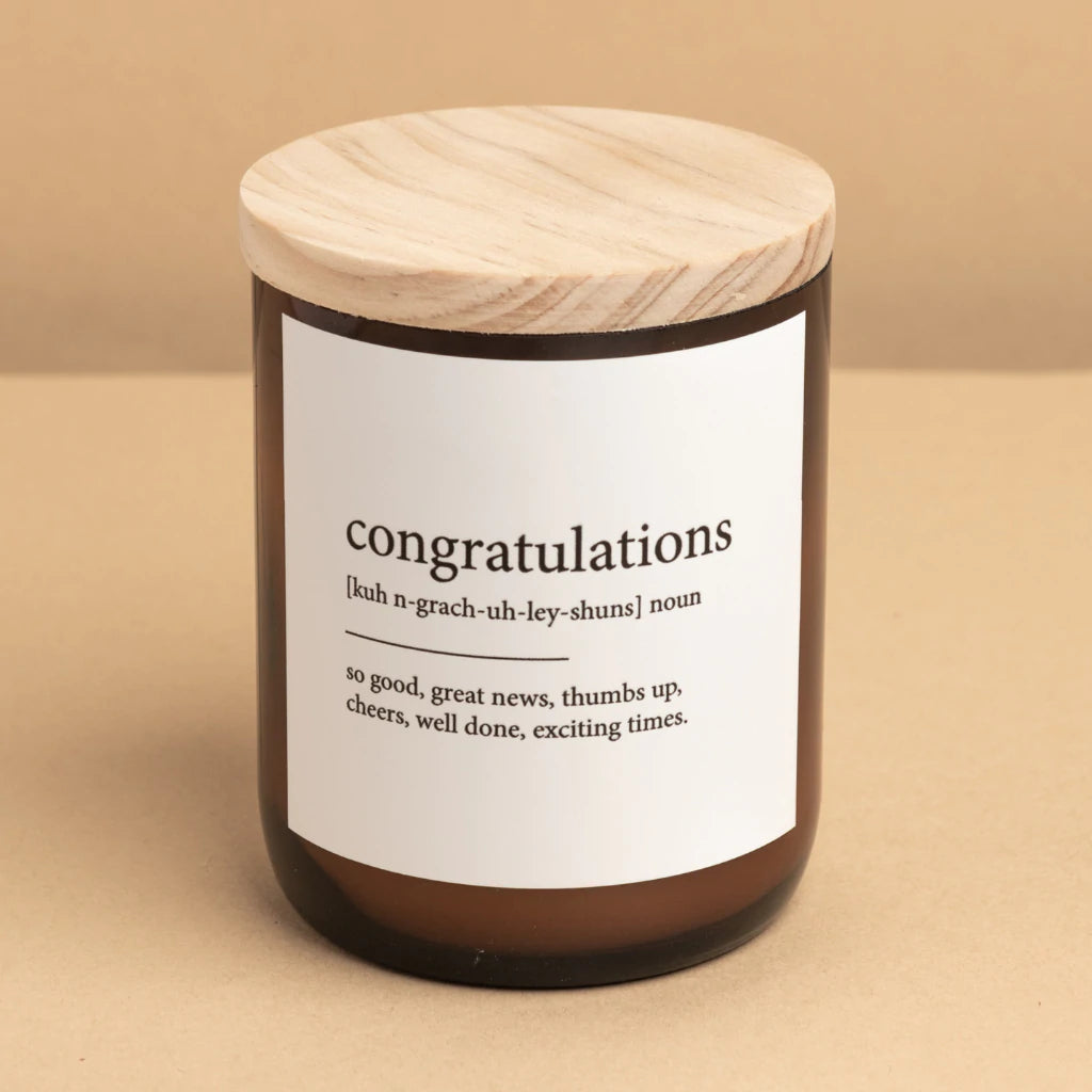 The Commonfolk Collective Quote Candle 'Congratulations'