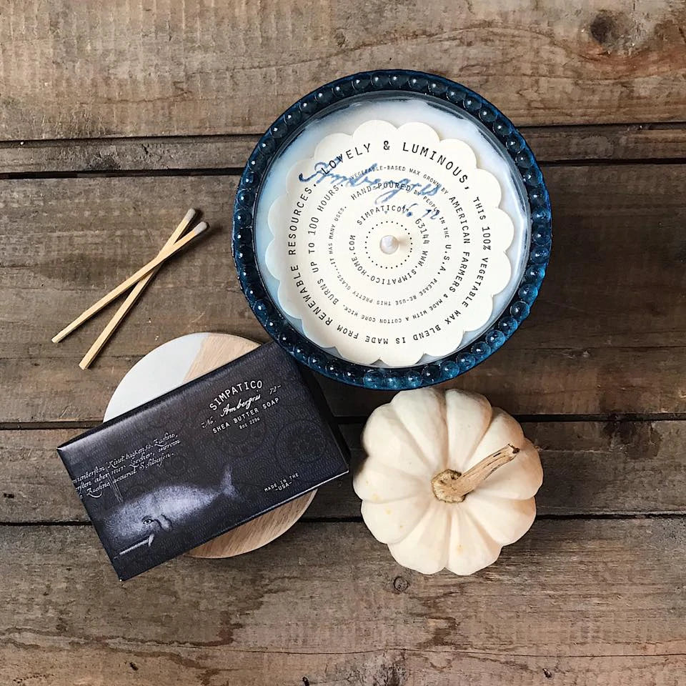 Simpatico Hobnail Candle 'Ambergris'