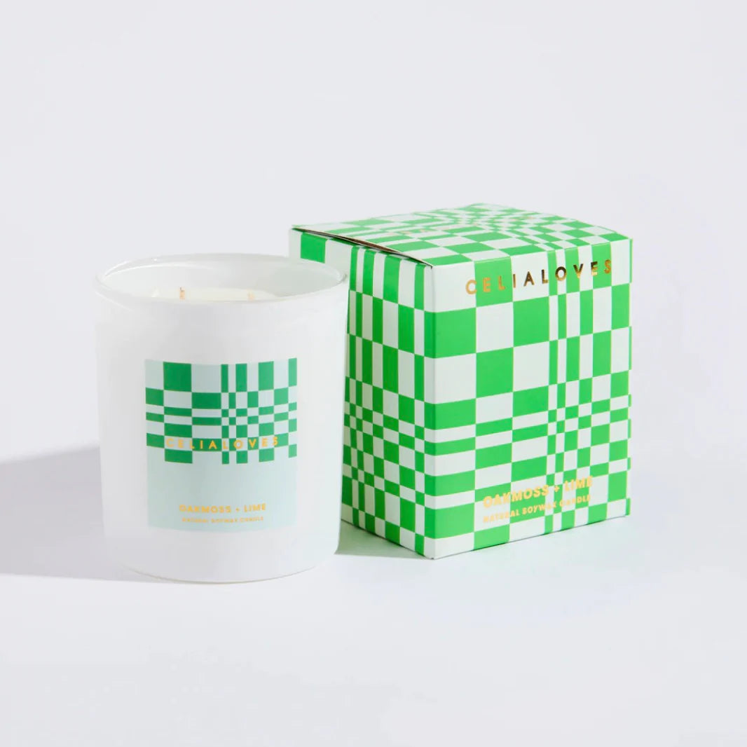 Celia Loves Candle 'Oakmoss & Lime' 40hr