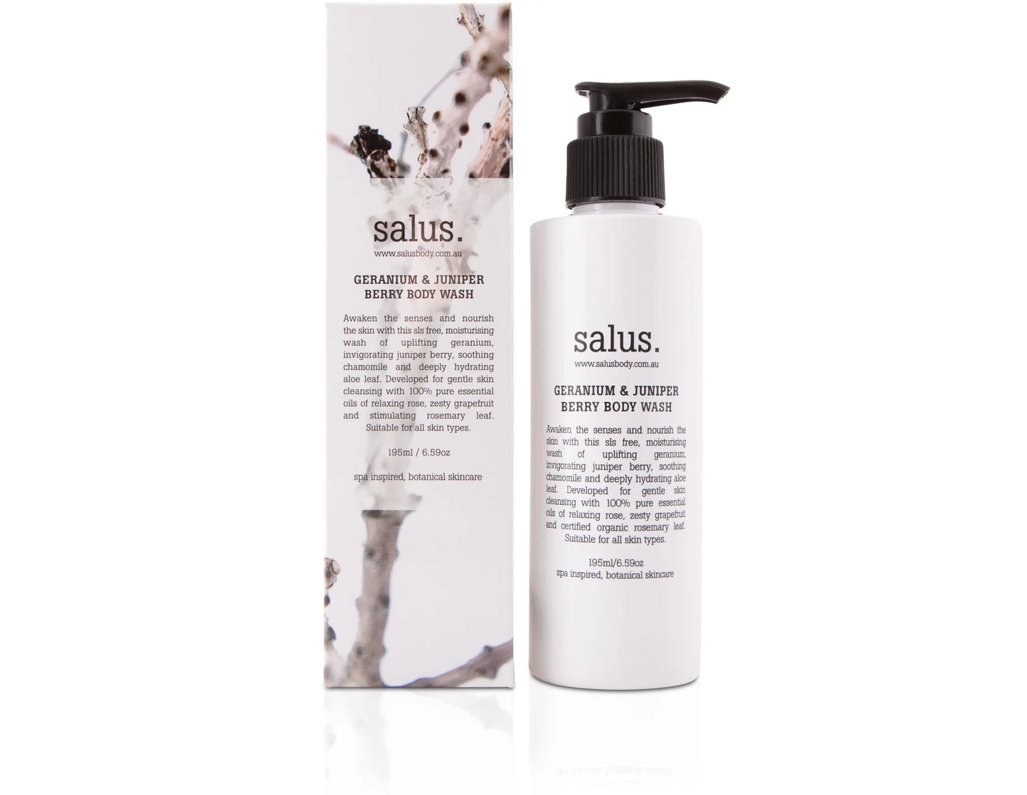 Salus Body Wash 'Geranium & Juniper Berry' - 195ml