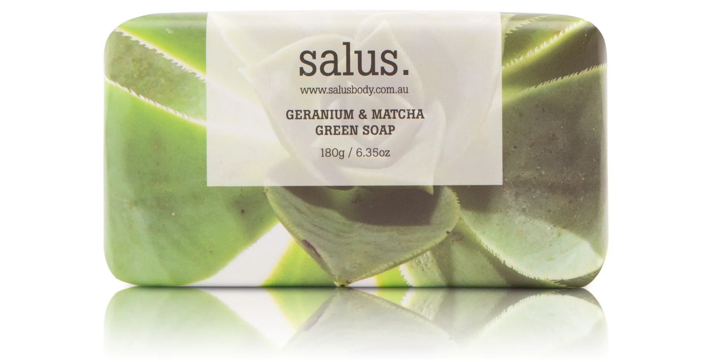 Salus Soap 'Geranium & Matcha'