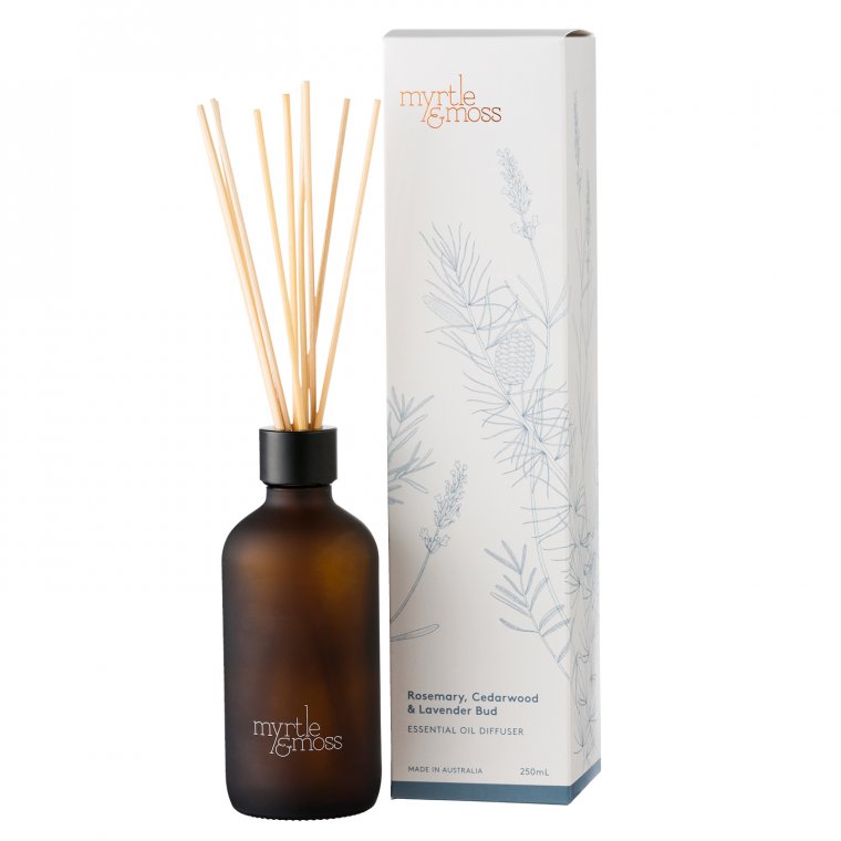 Myrtle & Moss Diffuser 'Rosemary, Cedarwood & Lavender Bud' - Large