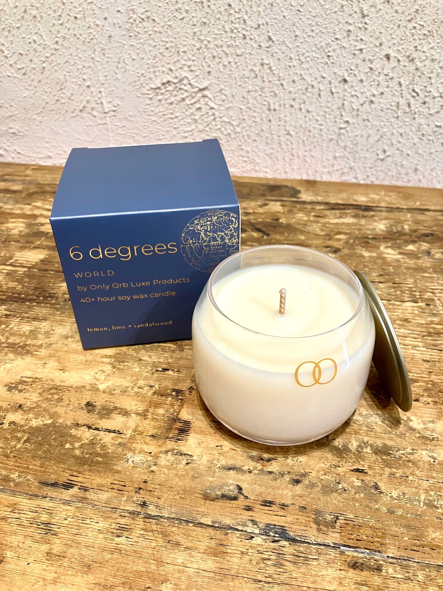 Only Orb Candle '6 Degrees - Lemon, Lime & Sandalwood'