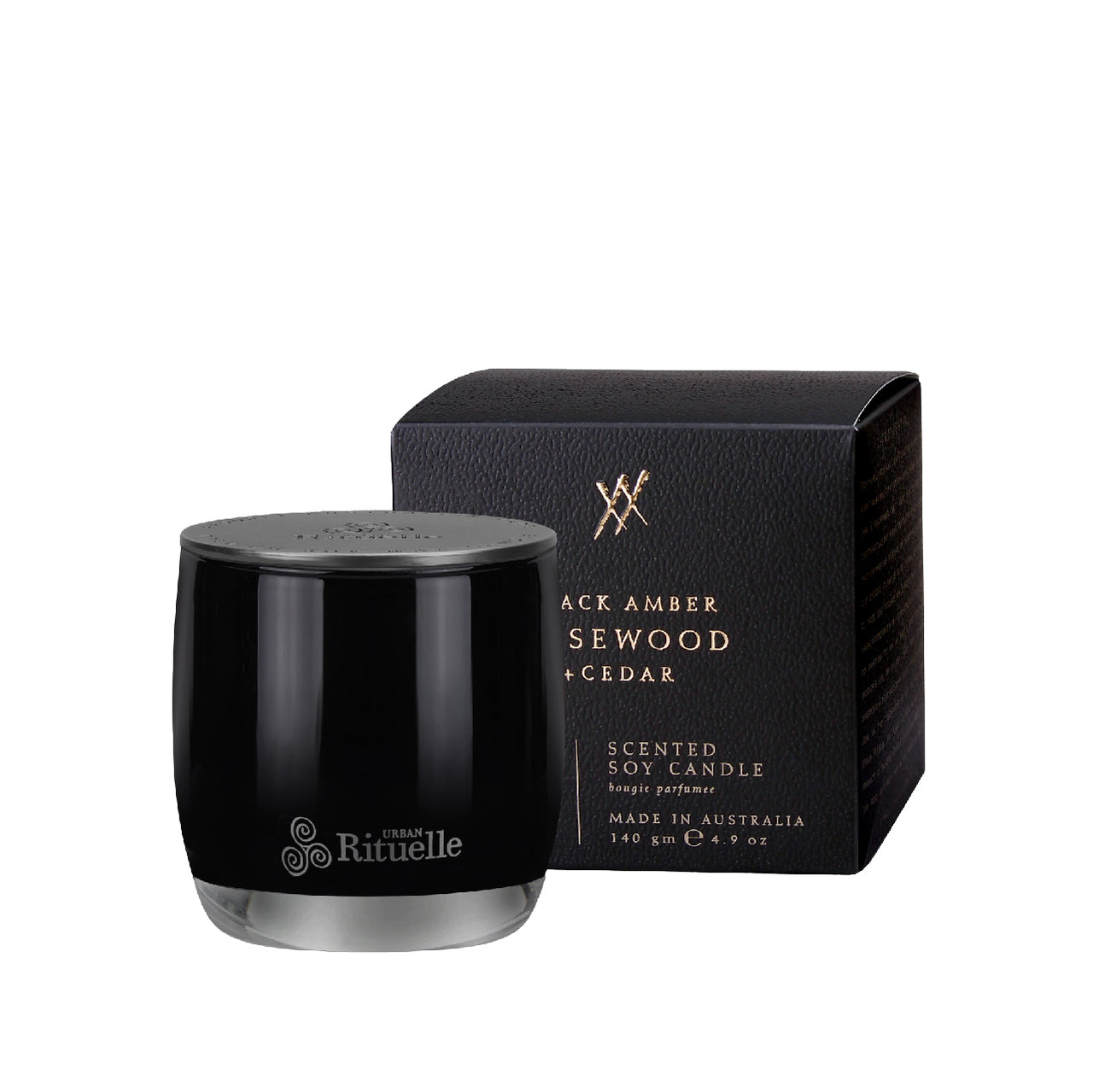 Urban Rituelle Candle 'Black Amber, Rosewood & Cedar' 140g