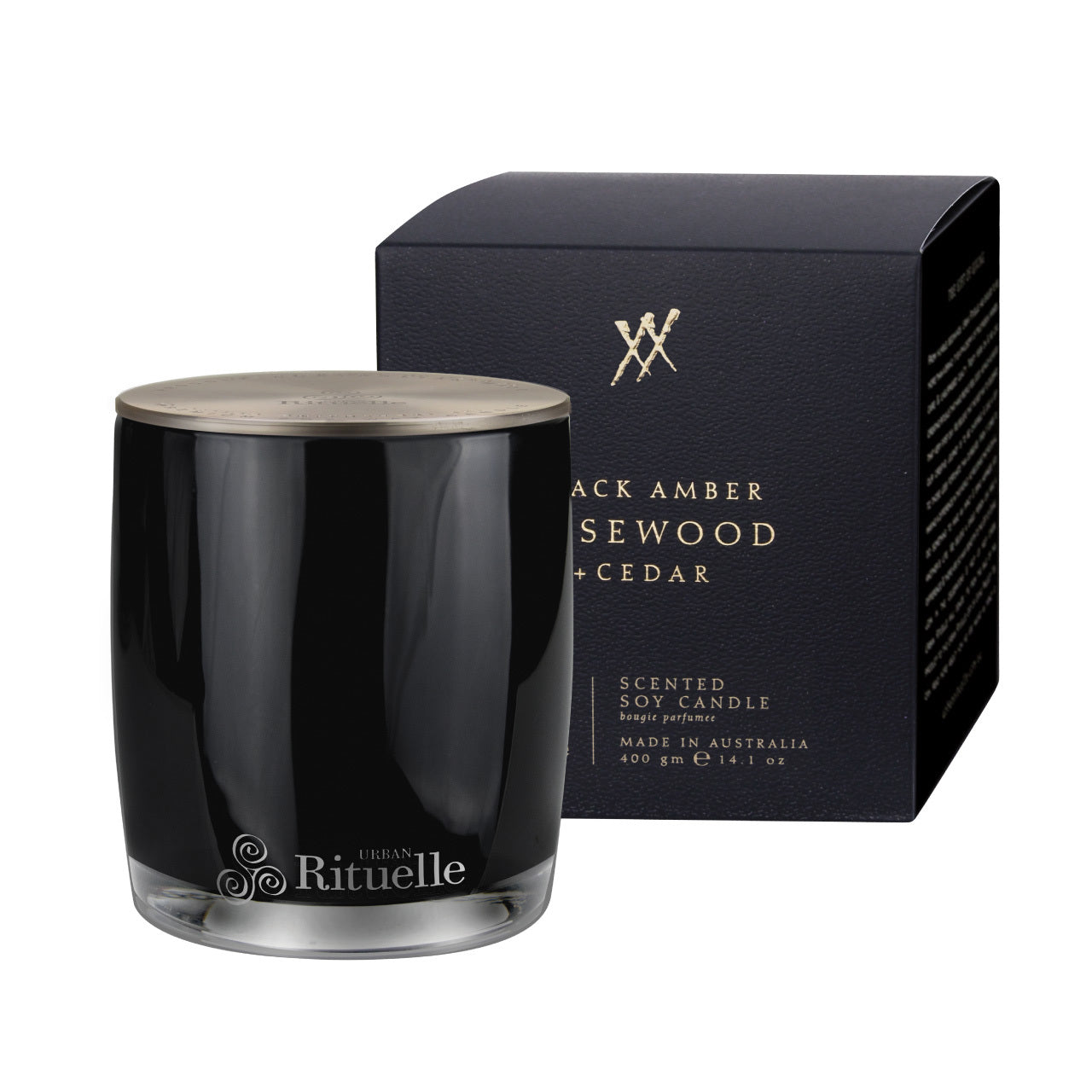 Urban Rituelle Candle 'Black Amber, Rosewood & Cedar' 400g