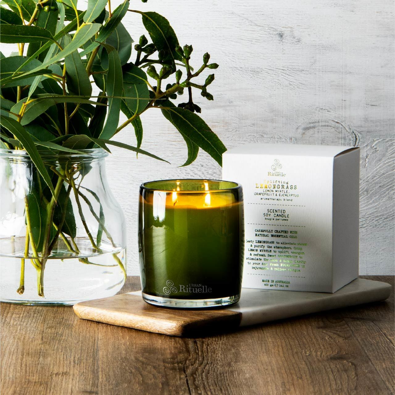 Urban Rituelle Candle 'Lemongrass, Lemon Myrtle, Grapefruit & Eucalyptus' 400g