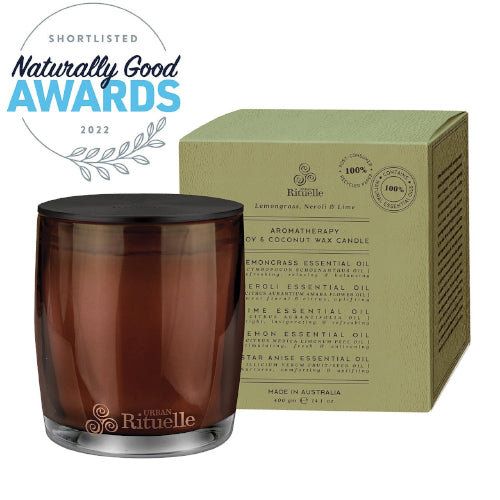 Urban Rituelle Aromatherapy Candle 'Lemongrass, Neroli & Lime' 400g