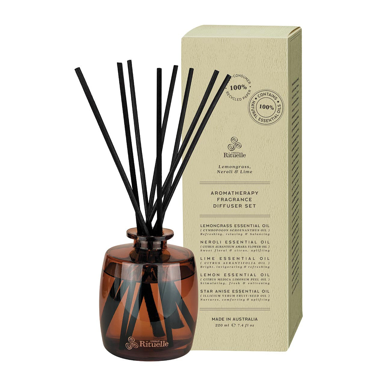 Urban Rituelle Diffuser 'Lemongrass, Neroli & Lime'
