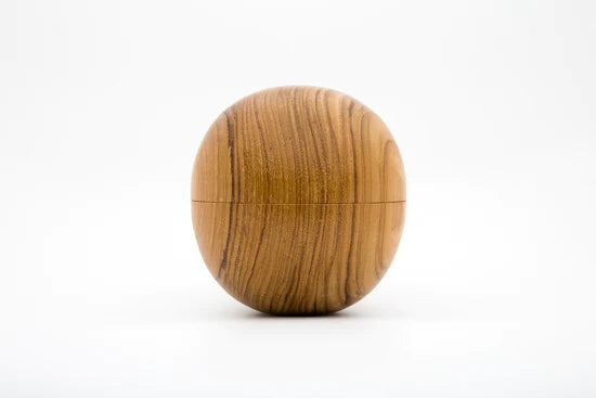 Only Orb Candle + Teak Vessel 'Nature - Sandalwood & River Gum'