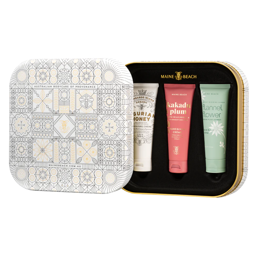 Maine Beach Hand & Nail Creme Trio Tin