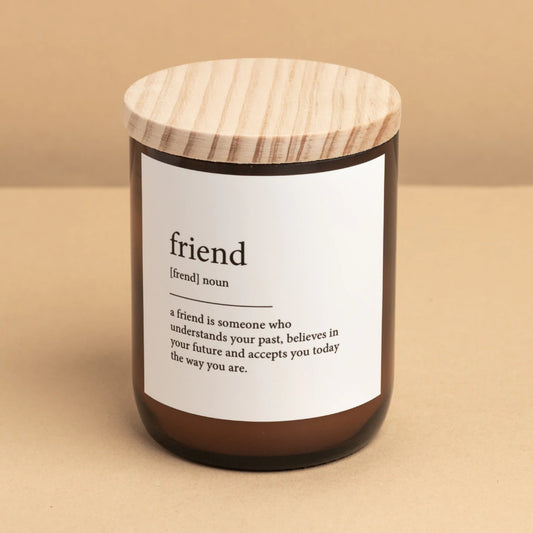 The Commonfolk Collective Quote Candle 'Friend'