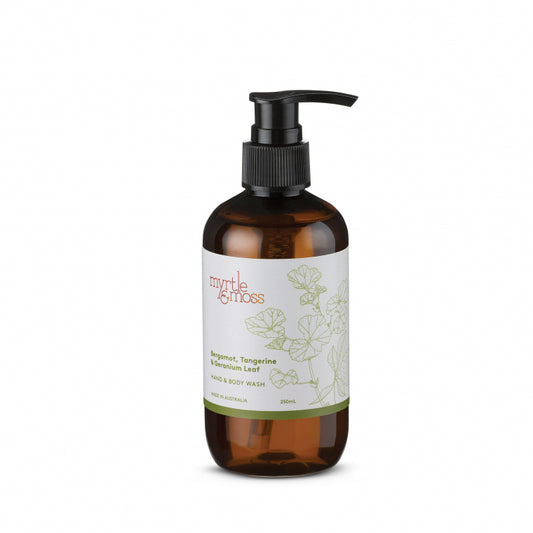 Myrtle & Moss Hand & Body Wash 'Bergamot, Tangerine & Geranium Leaf' - 250ml