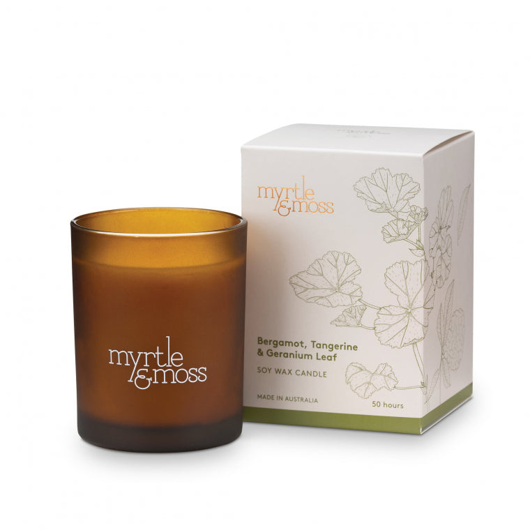 Myrtle & Moss Candle 'Bergamot, Tangerine & Geranium Leaf' - Large