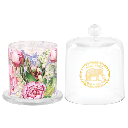 Michel Design Works Cloche Candle 'Porcelain Peony'