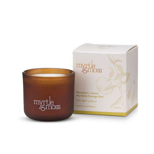 Myrtle & Moss Candle 'Mandarine, Lemon Myrtle & Orange Peel' - Small