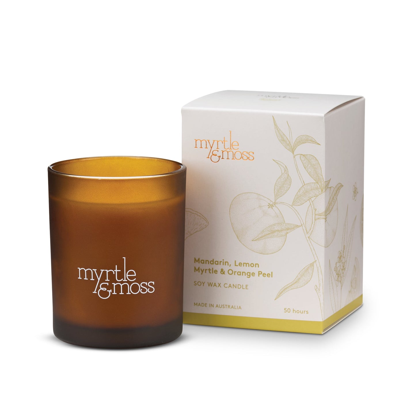 Myrtle & Moss Candle 'Mandarine, Lemon Myrtle & Orange Peel' - Large