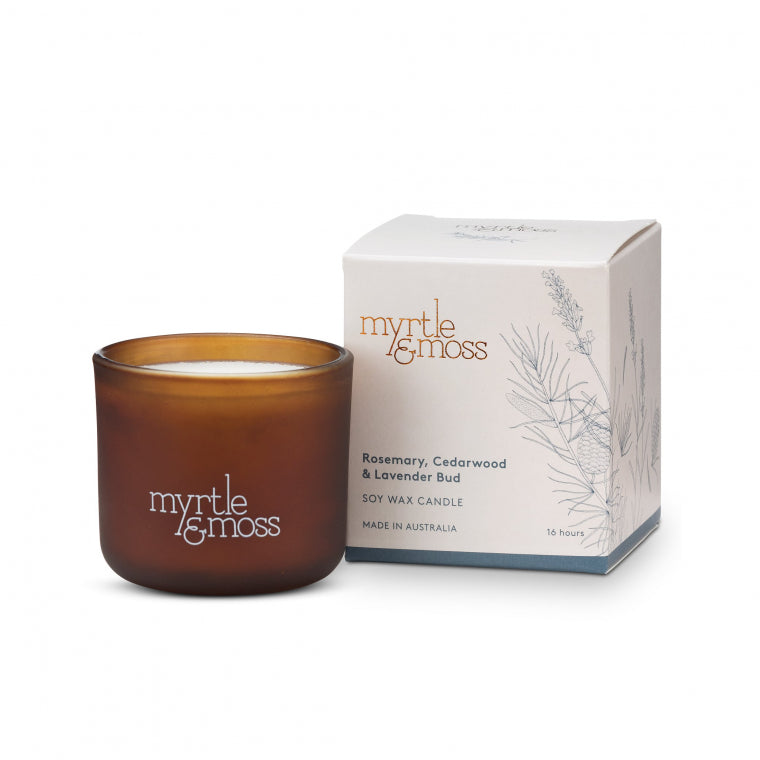 Myrtle & Moss Candle 'Rosemary, Cedarwood & Lavender Bud' - Small