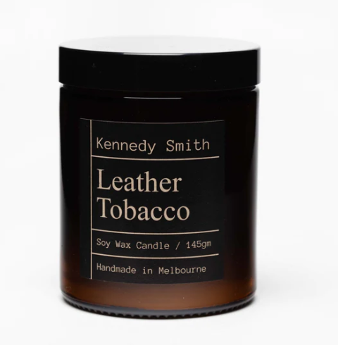 Kennedy Smith Candle 'Leather Tobacco' - Small