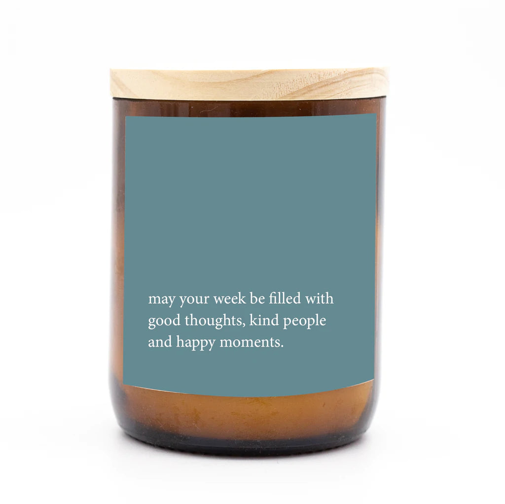 The Commonfolk Collective Quote Candle 'Good Thoughts, Kind People'