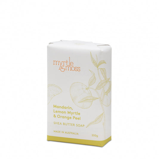 Myrtle & Moss Shea Butter Soap 'Mandarin, Lemon Myrtle & Orange Peel'