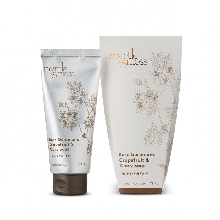 Myrtle & Moss Body Hand Cream 'Rose Geranium, Grapefruit & Clary Sage'