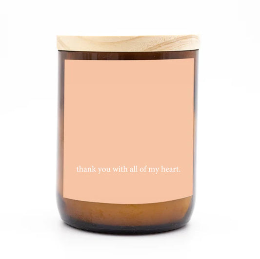 The Commonfolk Collective Quote Candle 'Heartfelt Thanks'