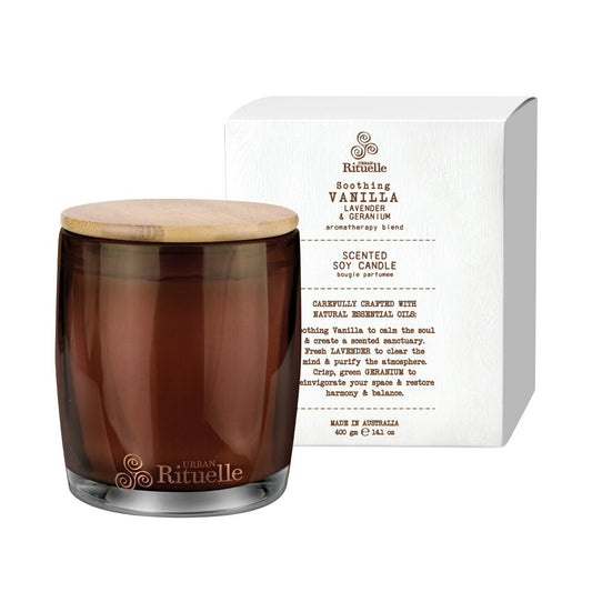 Urban Rituelle Candle 'Vanilla, Lavender & Geranium' 400g
