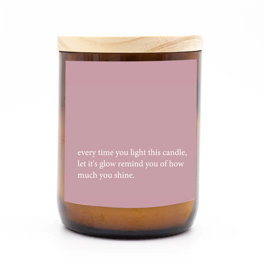 The Commonfolk Collective Quote Candle 'You Shine'