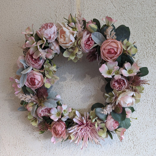 Embrace Everlasting Wreath "Pink Roses"