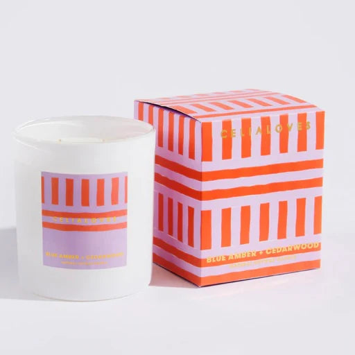 Celia Loves Candle 'Blue Amber & Cedarwood' 80hr